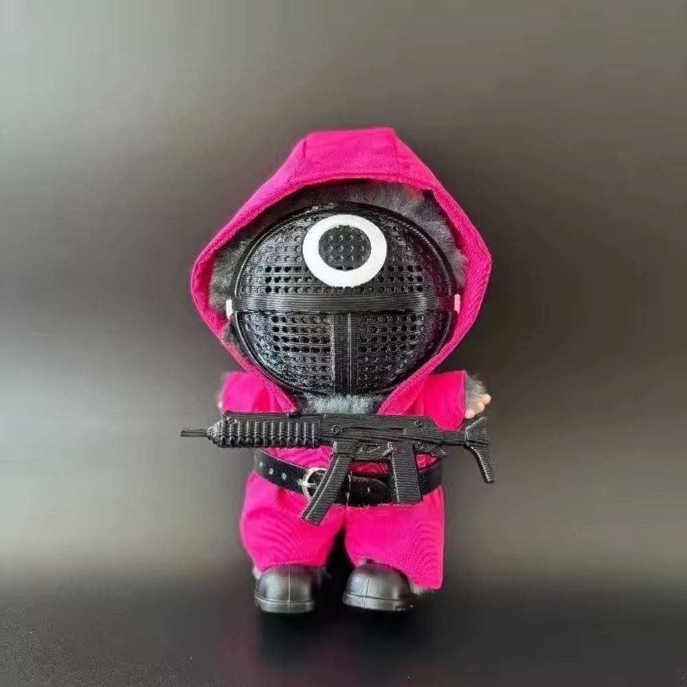 Original Pop Smart Labubu Doll With costume, Squid Game Hooded Bodysuit, Cyber